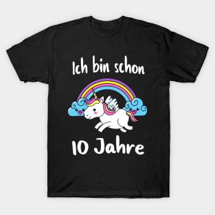 Ich bin schon 10 Jahre alt Einhorn Mädchen Bday T-Shirt